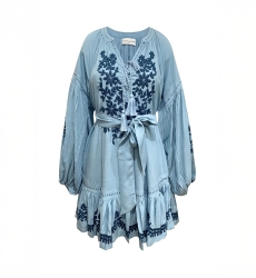 Robe bleue courte Anouk - Miss June Paris - 6