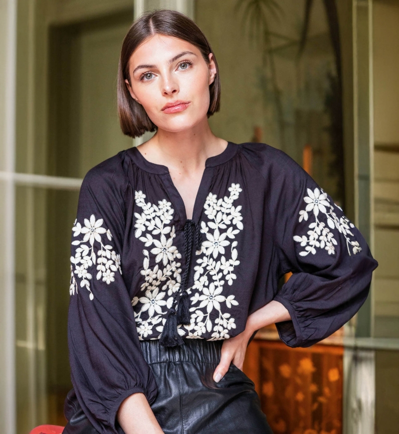 Blouse noir Noémie - Miss June Paris - 2