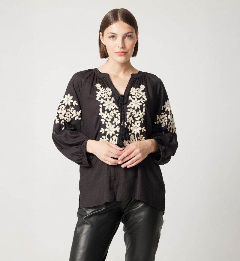 Noémie black blouse - Miss June Paris - 3