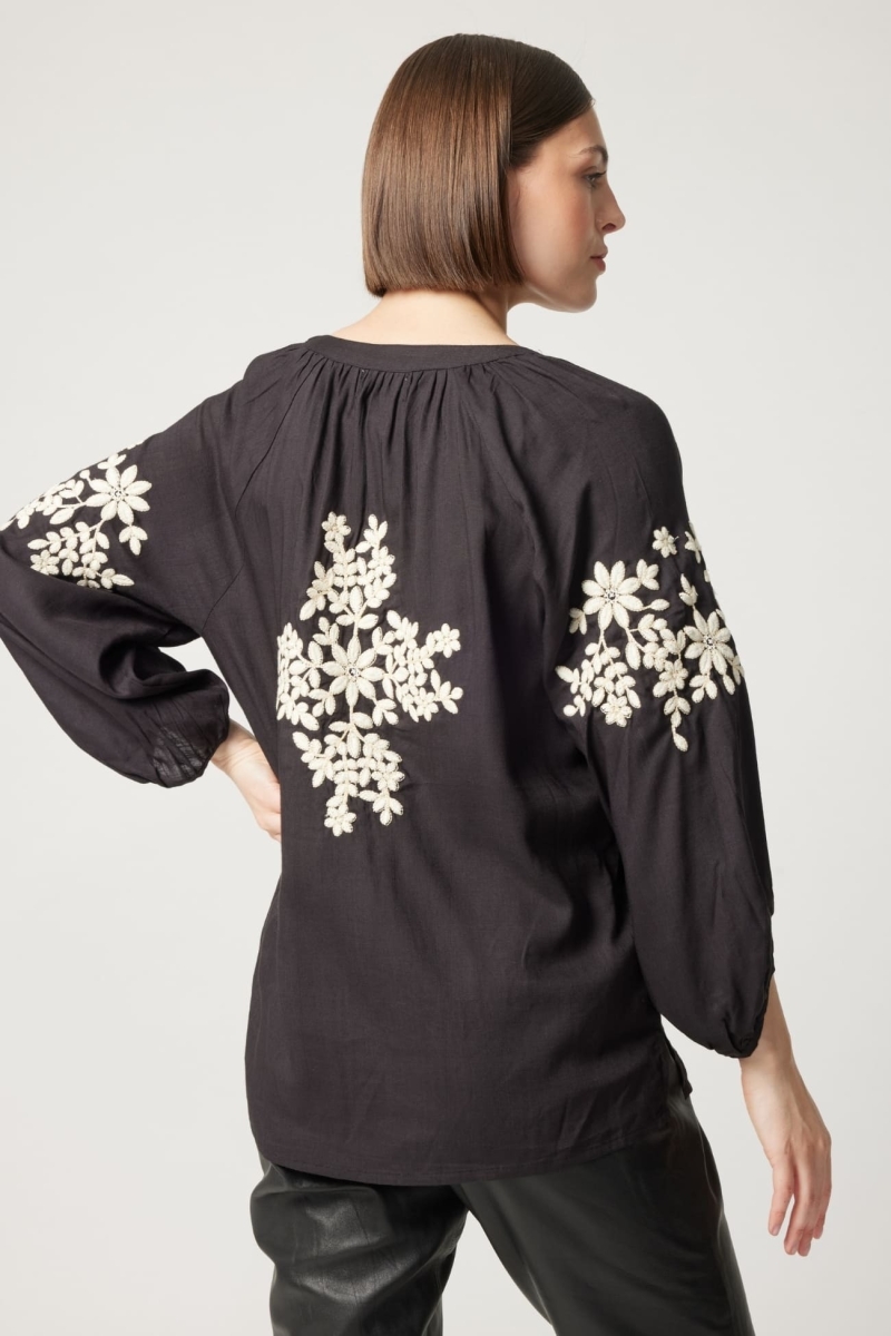 Blusa negra Noémie - Miss June Paris - 4