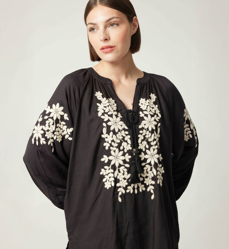 Blouse noir Noémie - Miss June Paris - 5