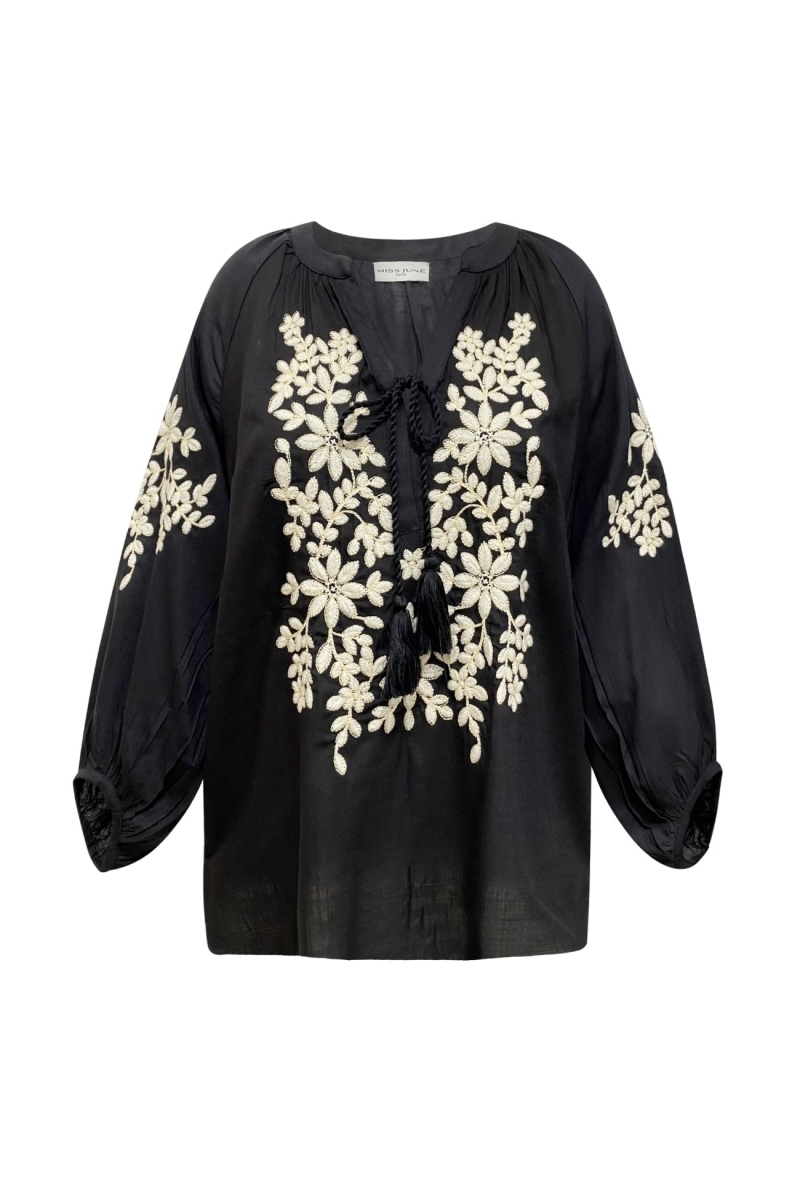 Noémie black blouse - Miss June Paris - 6