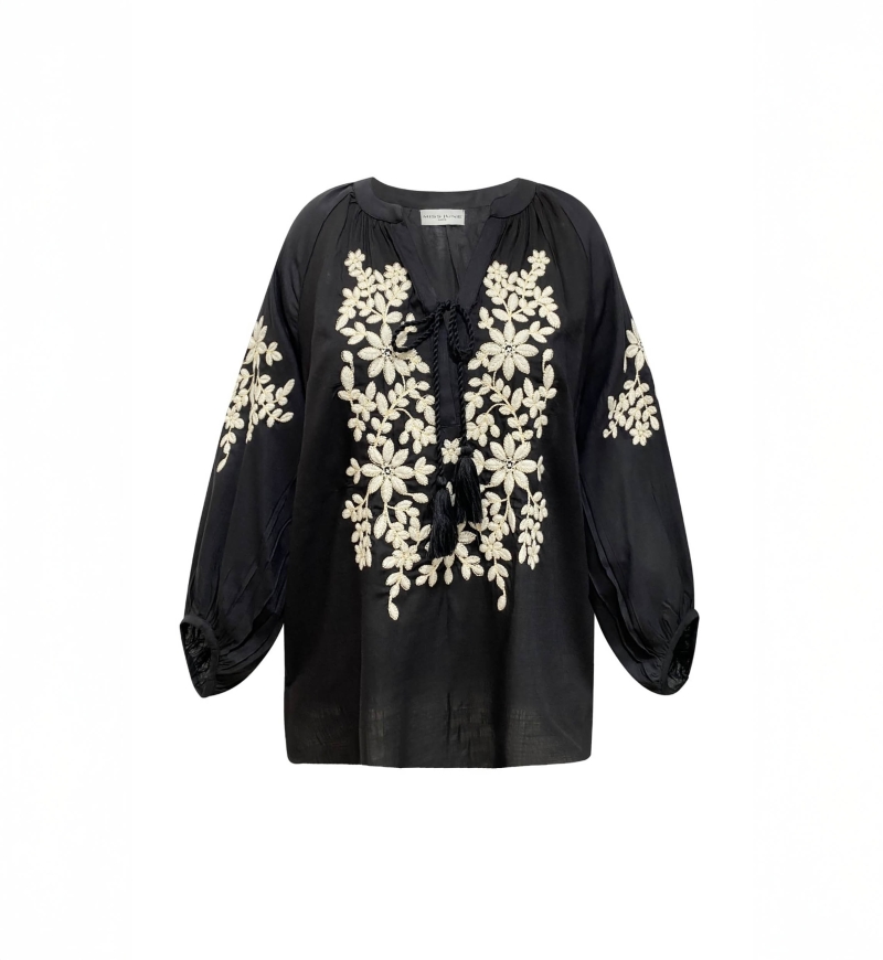 Blouse noir Noémie - Miss June Paris - 6