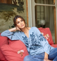 Blusa azul Noémie - Miss June Paris - 2