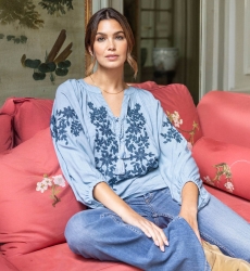 Noémie blue blouse - Miss June Paris - 1