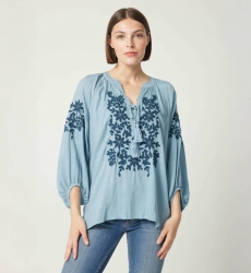 Noémie blue blouse - Miss June Paris - 3