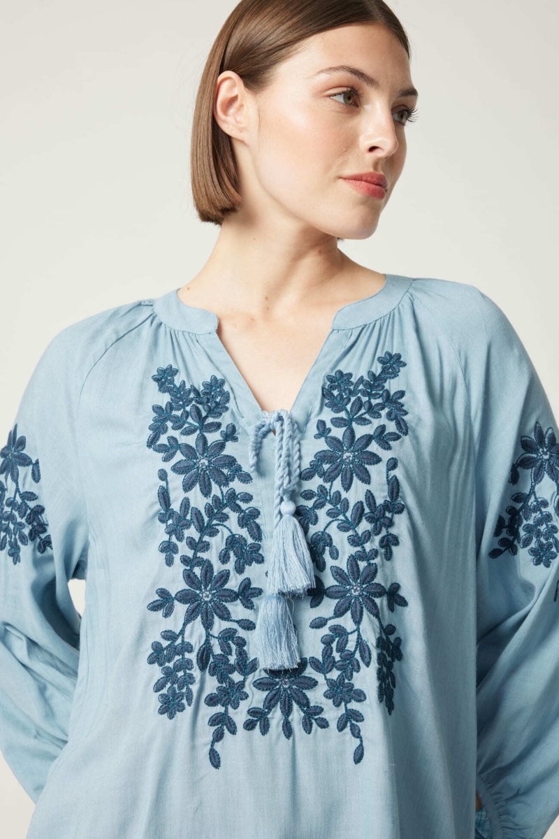 Noémie blue blouse - Miss June Paris - 5