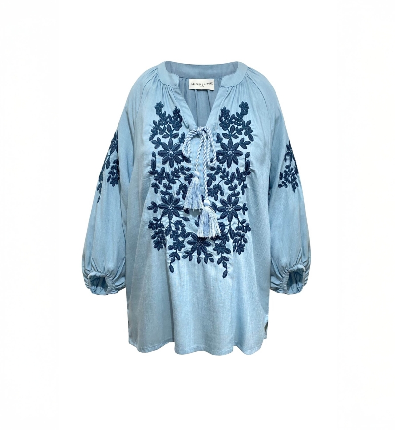 Blusa azul Noémie - Miss June Paris - 6
