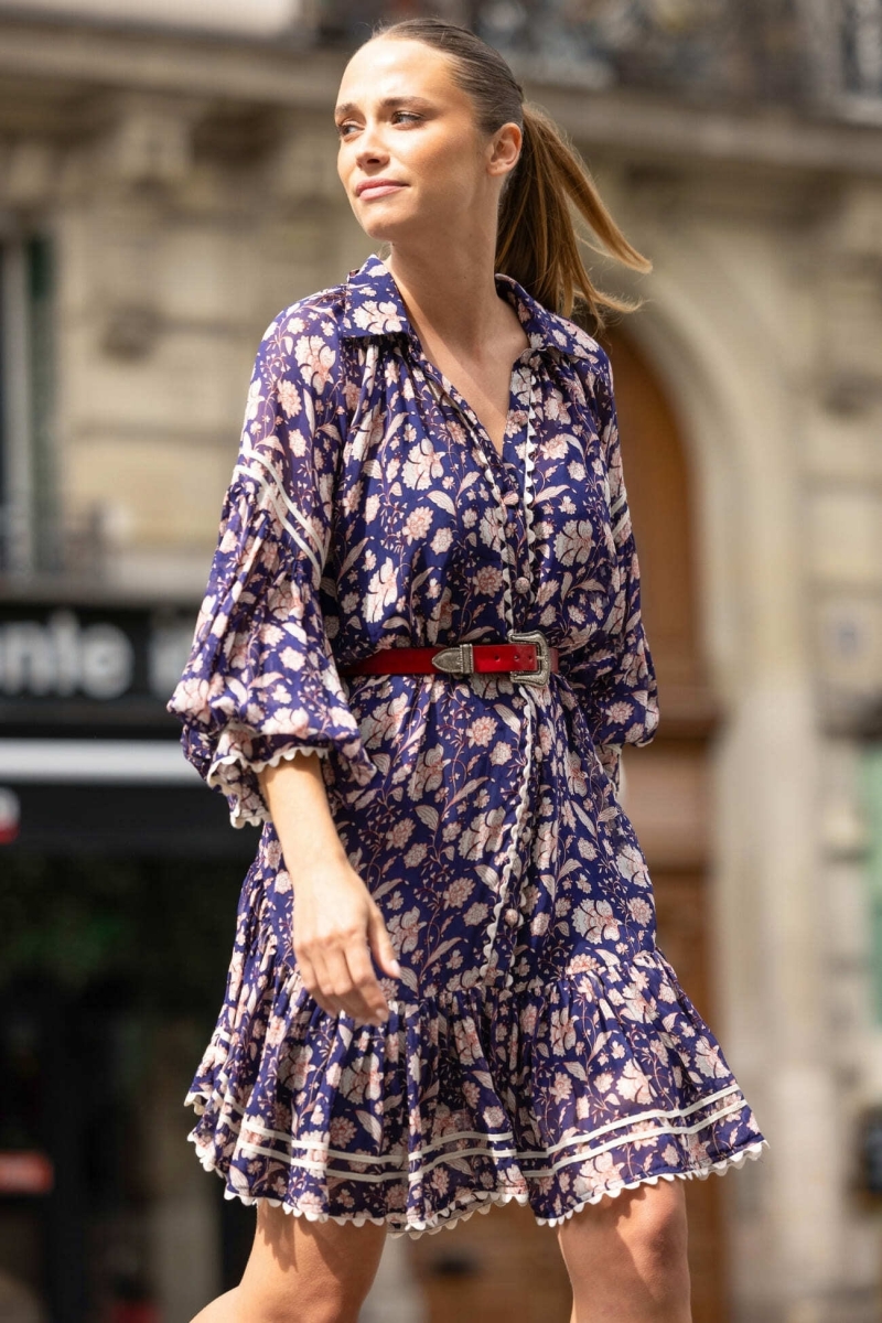 Robe courte Léonie - florale -  Miss June Paris - 1