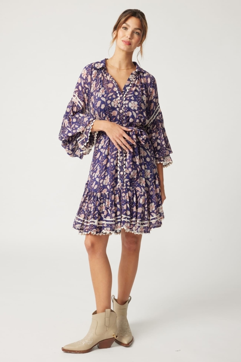 Robe courte Léonie - florale -  Miss June Paris - 2