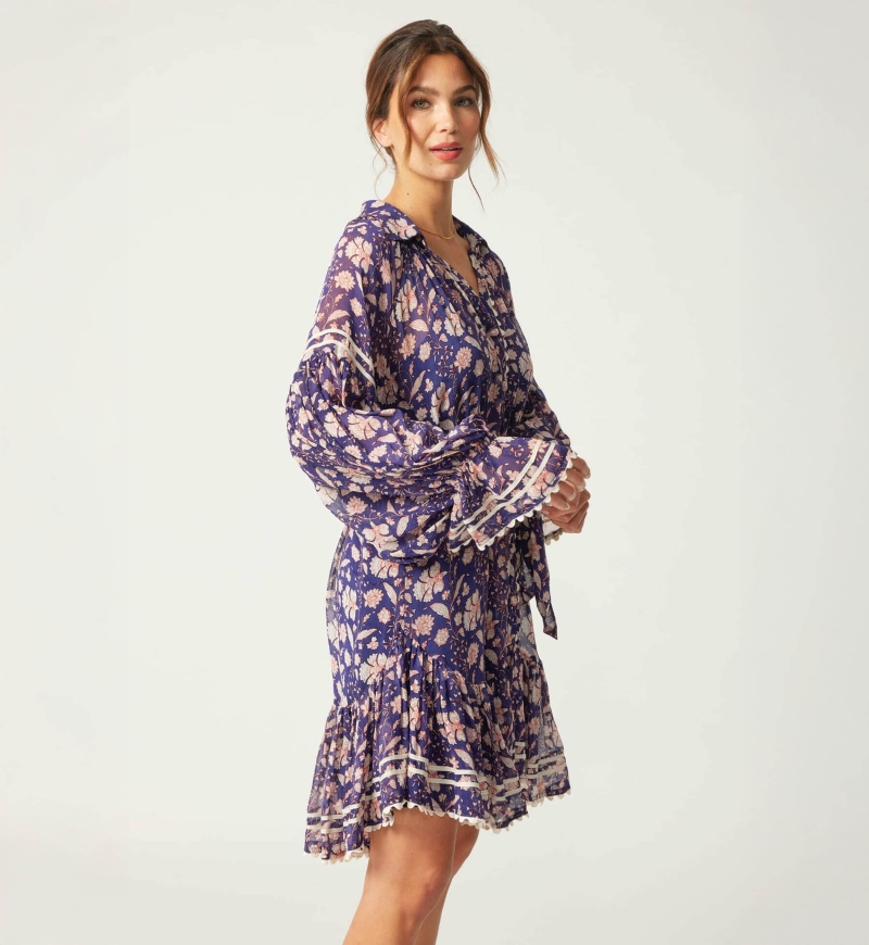 Vestido corto Léonie - floreado - Miss June Paris - 3