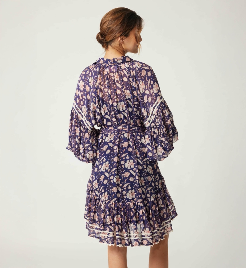 Léonie short dress - delicate floral - Miss June Paris - 4