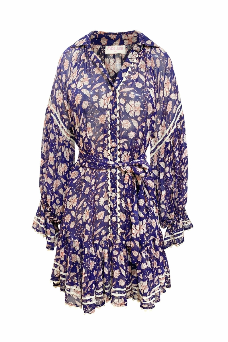 Robe courte Léonie - florale -  Miss June Paris - 6