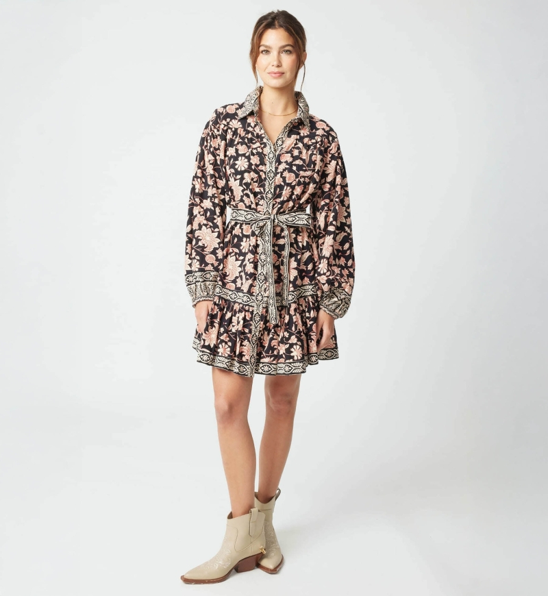 Vestido corto Cassandra - estampado floral - Miss June Paris - 3