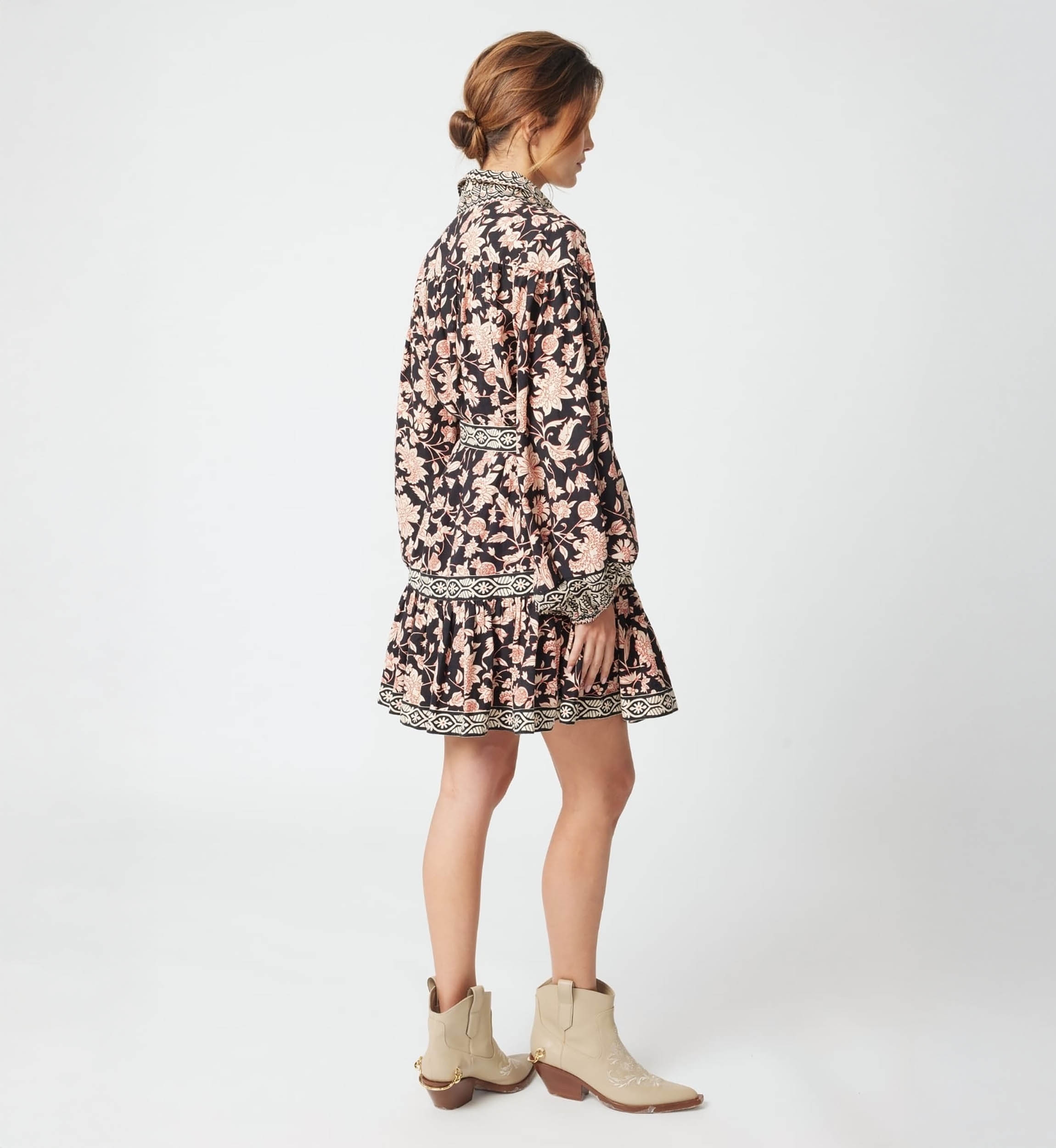 Vestido corto Cassandra - estampado floral - Miss June Paris - 4