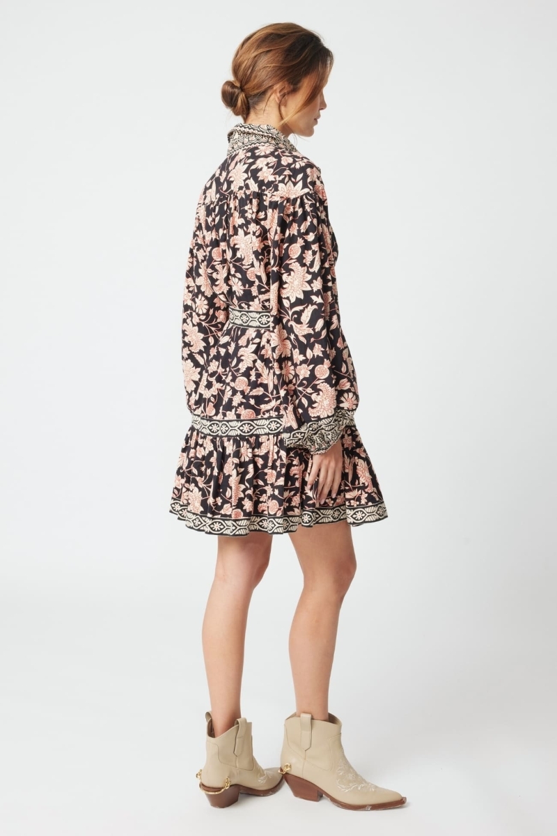 Vestido corto Cassandra - estampado floral - Miss June Paris - 4