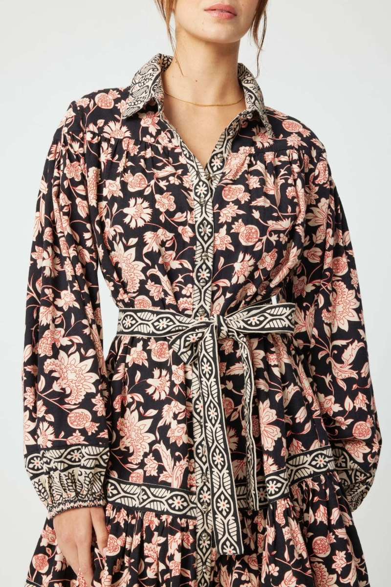 Vestido corto Cassandra - estampado floral - Miss June Paris - 5