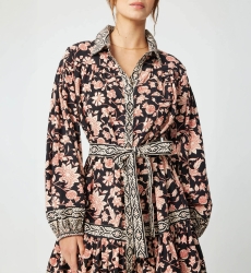 Robe courte Cassandra - motif fleuri - Miss June Paris - 5