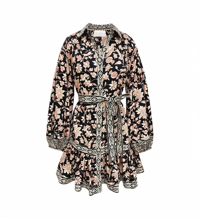 Cassandra short dress - floral print - Miss June Paris - 6