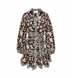 Robe courte Cassandra - motif fleuri - Miss June Paris - 6