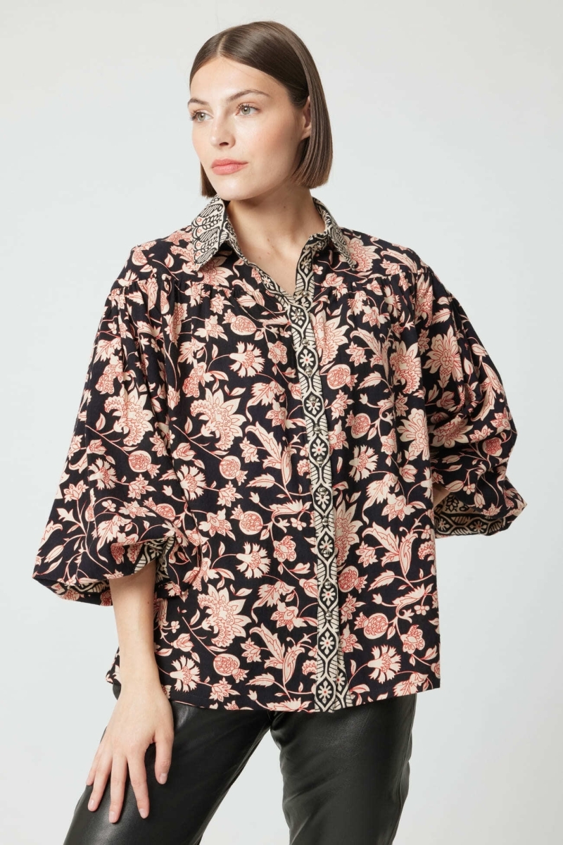 Women's Éva cotton shirt - floral print - Miss June Paris - 3
