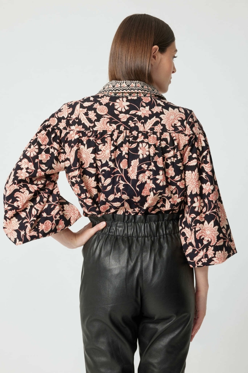 Women's Éva cotton shirt - floral print - Miss June Paris - 4