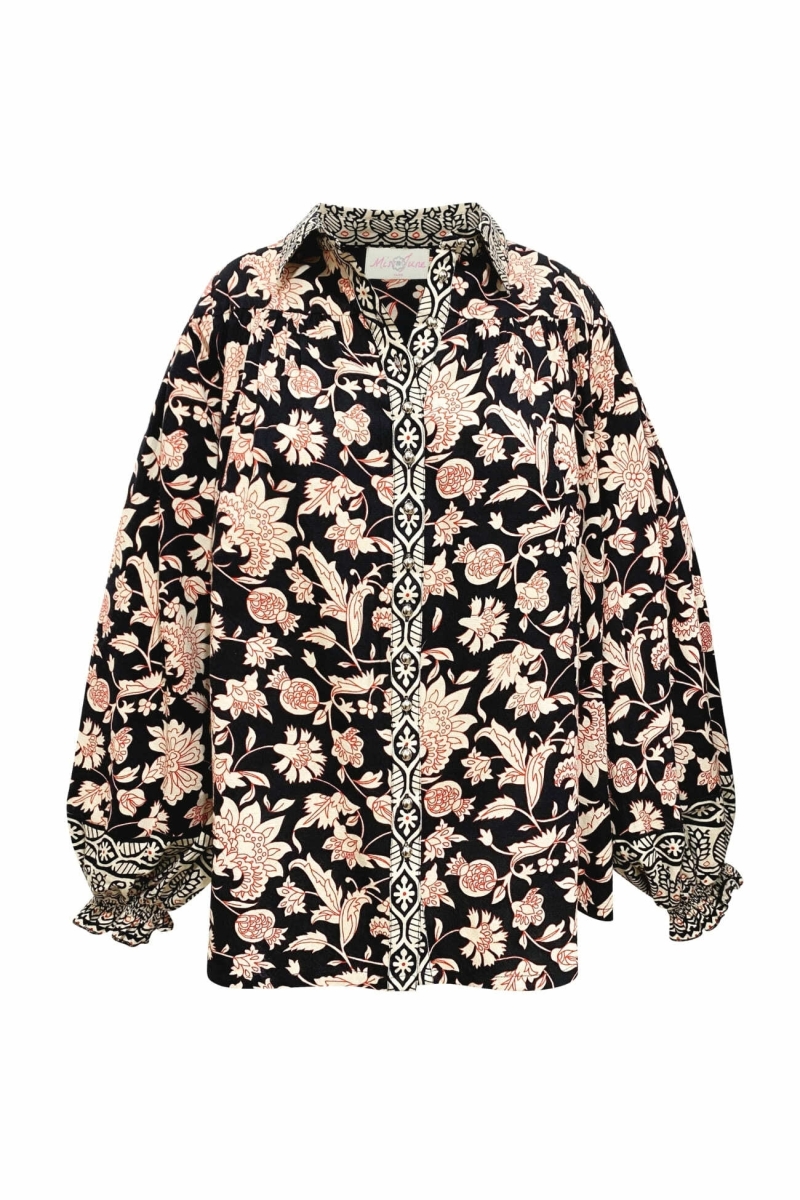 Women's Éva cotton shirt - floral print - Miss June Paris - 6
