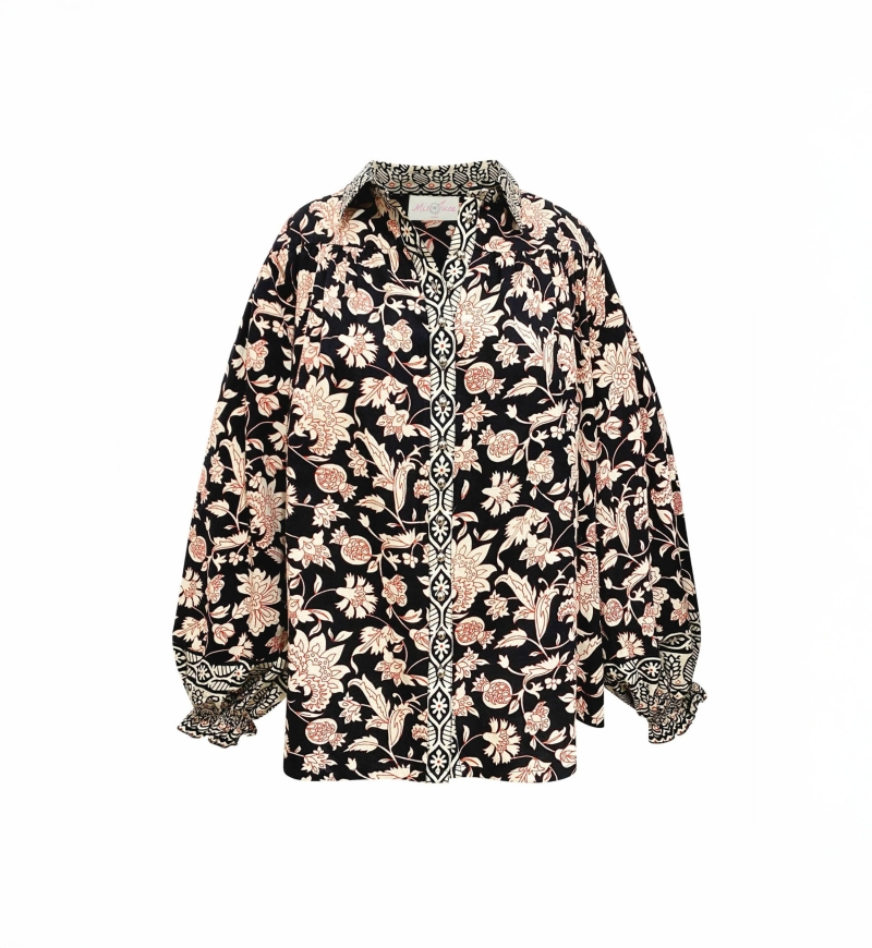 Women's Éva cotton shirt - floral print - Miss June Paris - 6