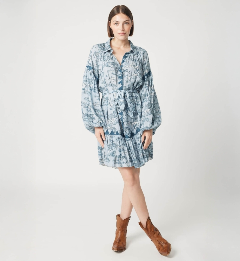 Robe courte Agathe - imprimé savane - Miss June Paris - 1