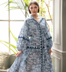 Lila long dress - savannah print - Miss June Paris - 2