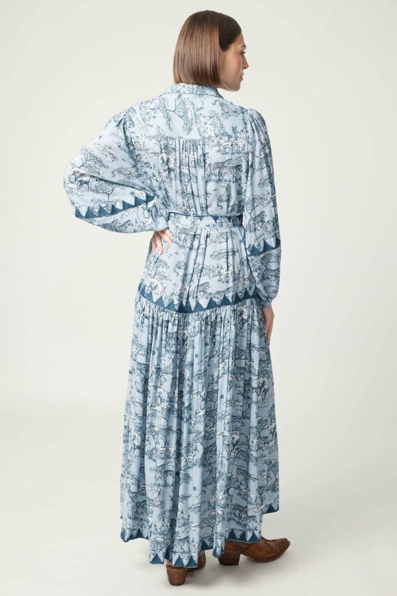 Robe longue Lila - imprimé savane - Miss June Paris - 4