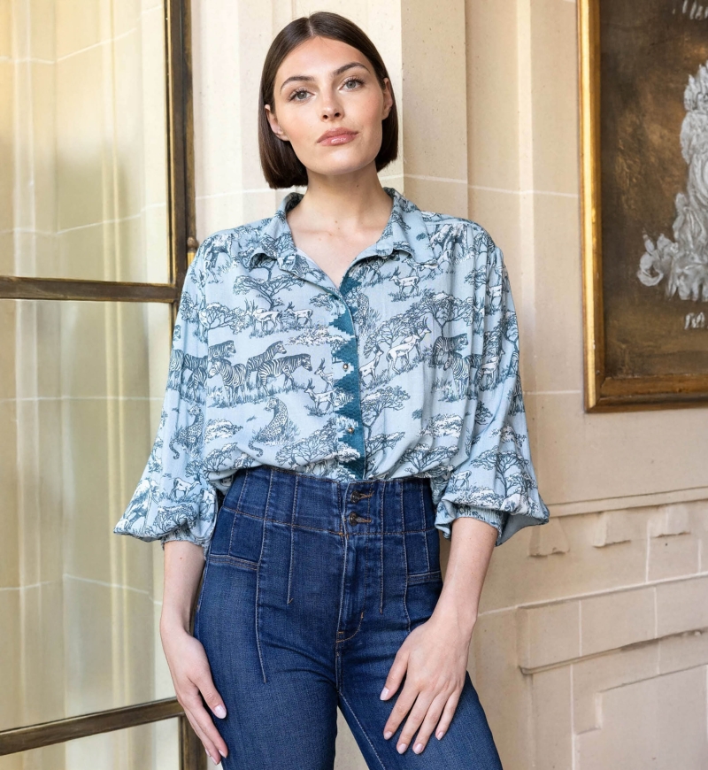 Chemise femme Maé imprimé savane - Miss June Paris - 2