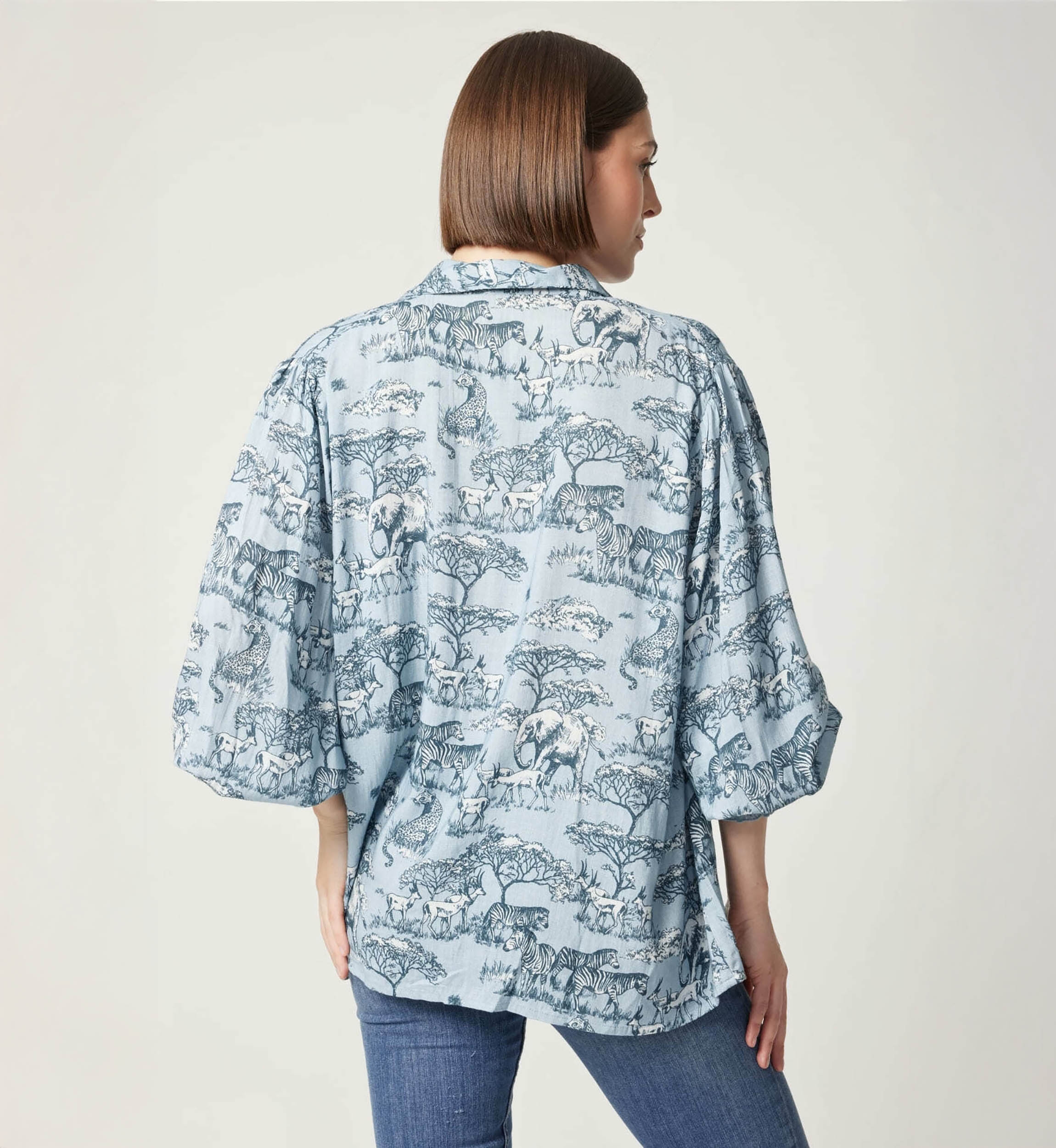 Chemise femme Maé imprimé savane - Miss June Paris - 5