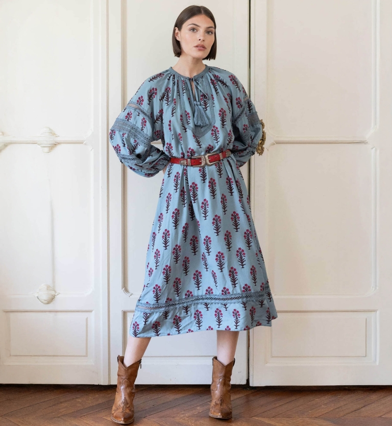 Amber Long Dress - floral print - Miss June Paris - 1