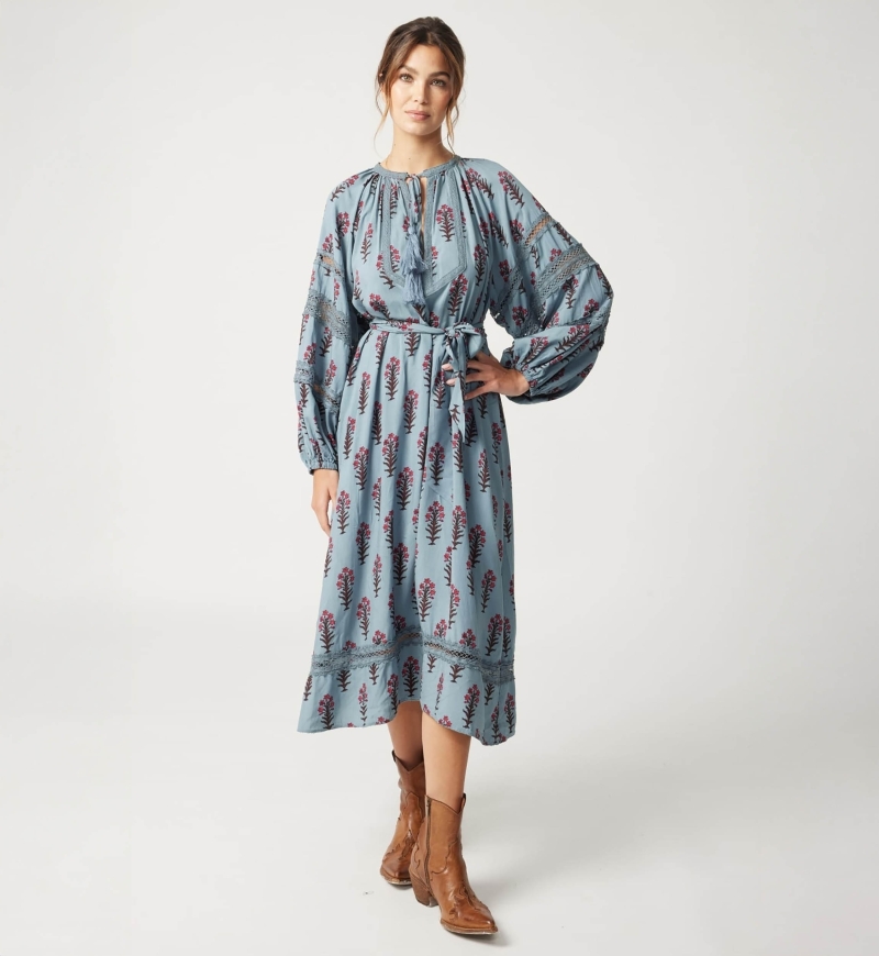 Robe Longue Ambre  - imprimé floral - Miss June Paris - 3