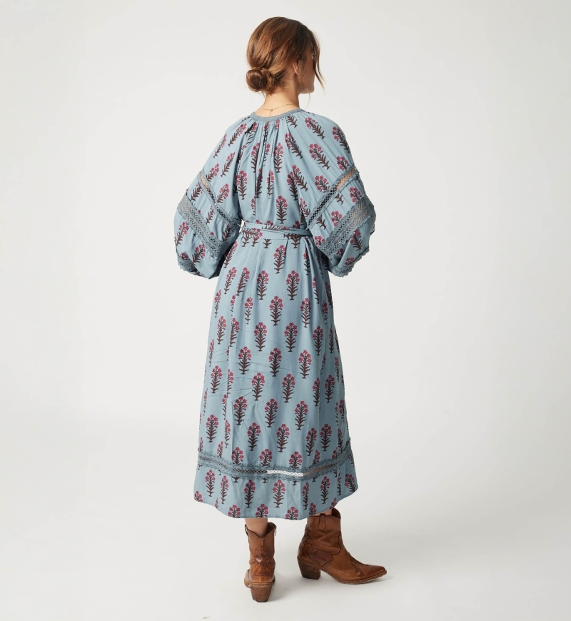 Robe Longue Ambre  - imprimé floral - Miss June Paris - 4