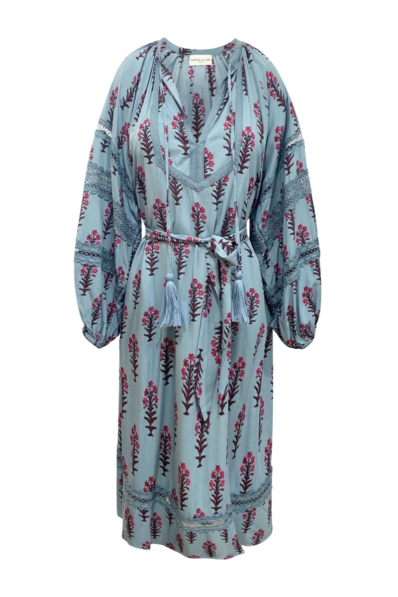 Vestido Largo Ambre - estampado floral - Miss June Paris - 6