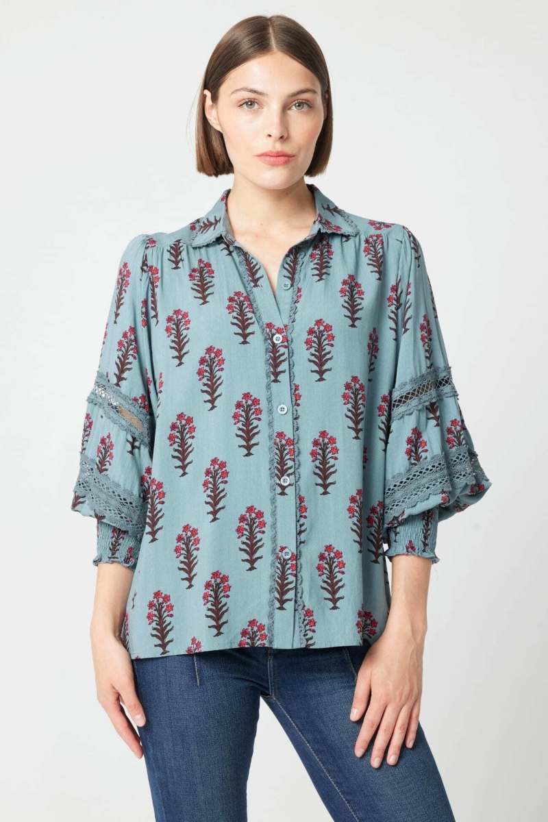 Camisa mujer Hermine - estampado floral - Miss June Paris - 3