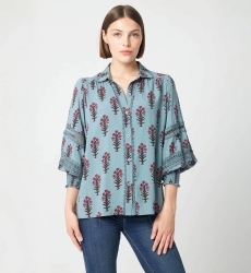 Camisa mujer Hermine - estampado floral - Miss June Paris - 3