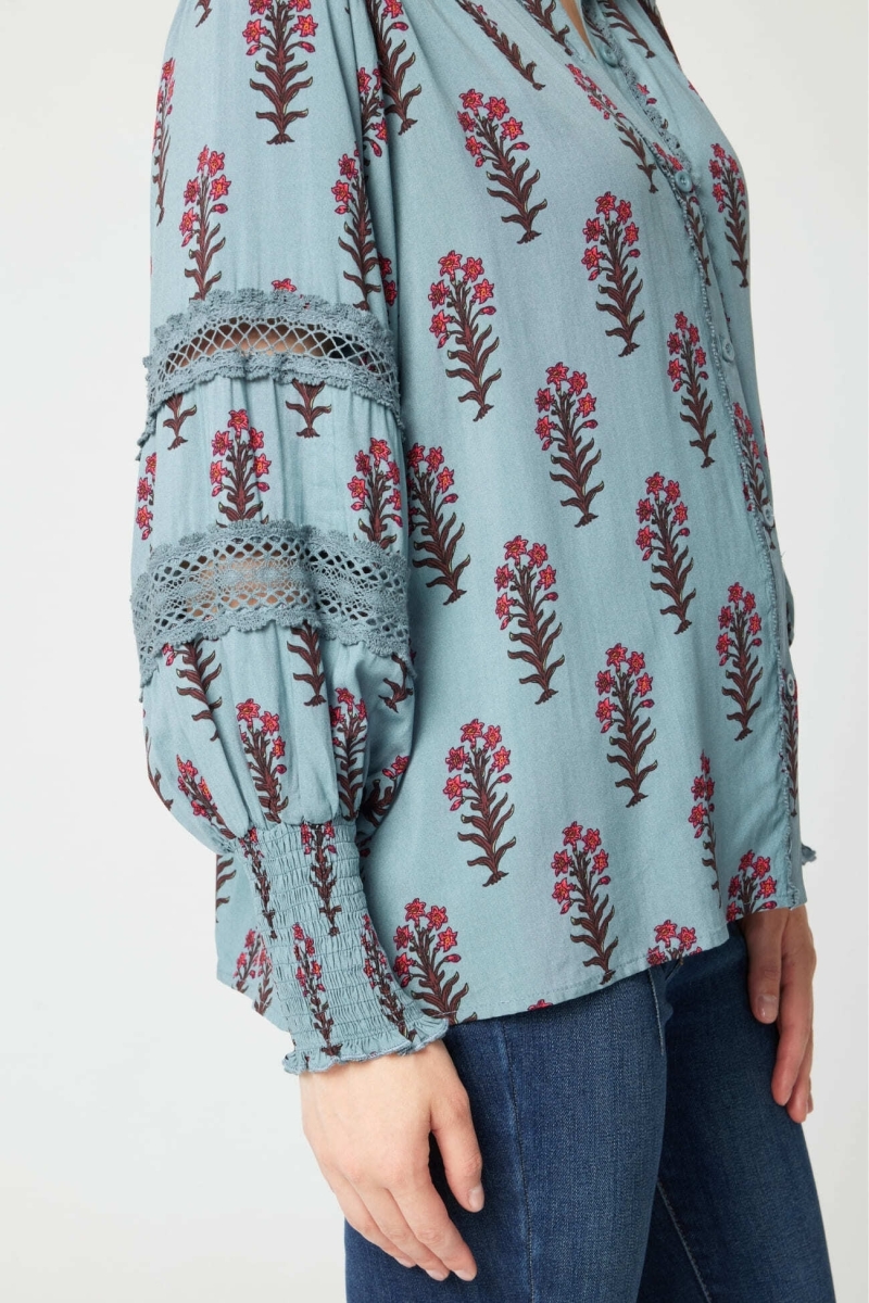 Camisa mujer Hermine - estampado floral - Miss June Paris - 5