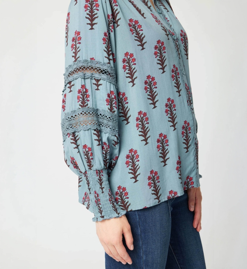 Camisa mujer Hermine - estampado floral - Miss June Paris - 5