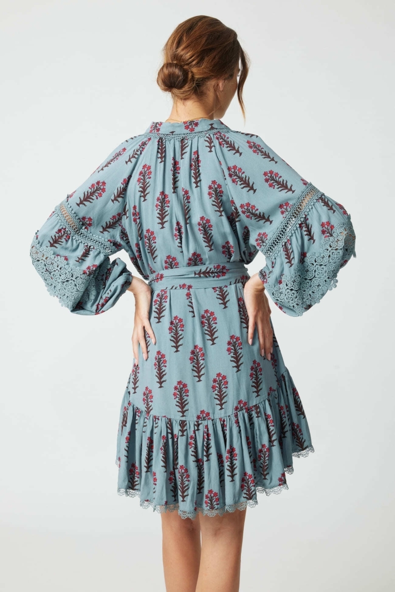 Robe Courte Salomé imprimé floral - Miss June Paris - 5