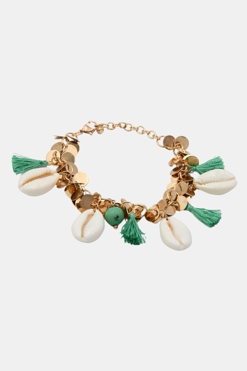 Aqua Bohemian turquoise costume bracelet SILK - Miss June