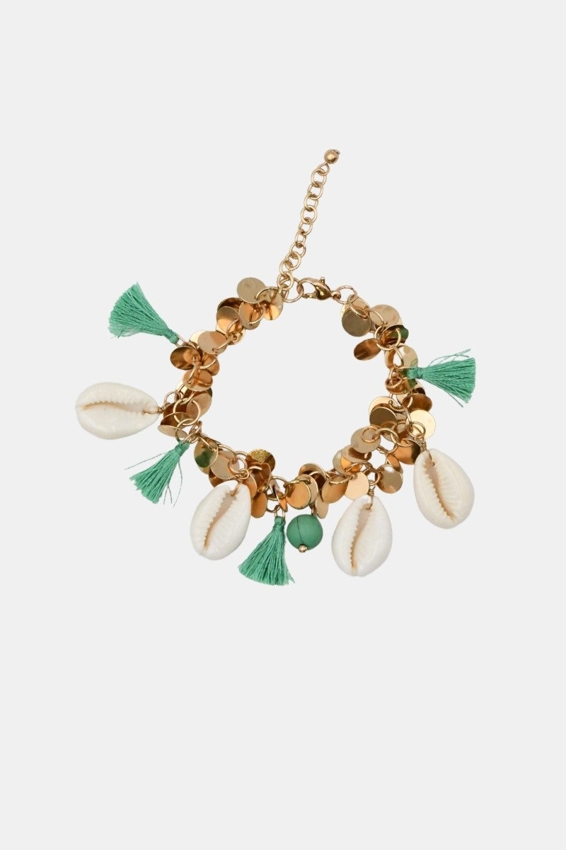 Aqua Bohemian turquoise costume bracelet SILK - Miss June