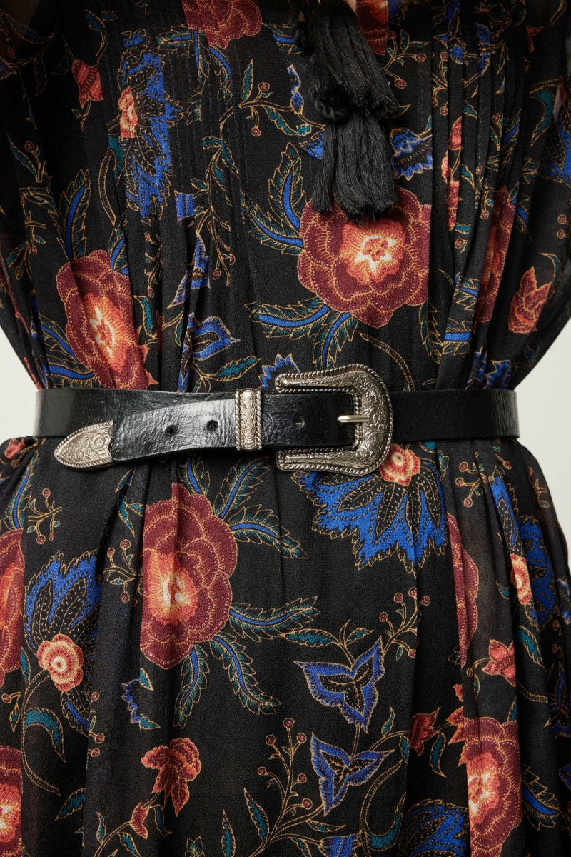 Riley Black Leather Belt - Miss June Paris - 8