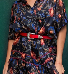 Ceinture Cuir Riley Rouge - Miss June Paris - 6