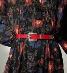 Ceinture Cuir Riley Rouge - Miss June Paris - 7