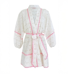 Kimono Corto Windy - Blanco Neón - Miss June Paris - 6