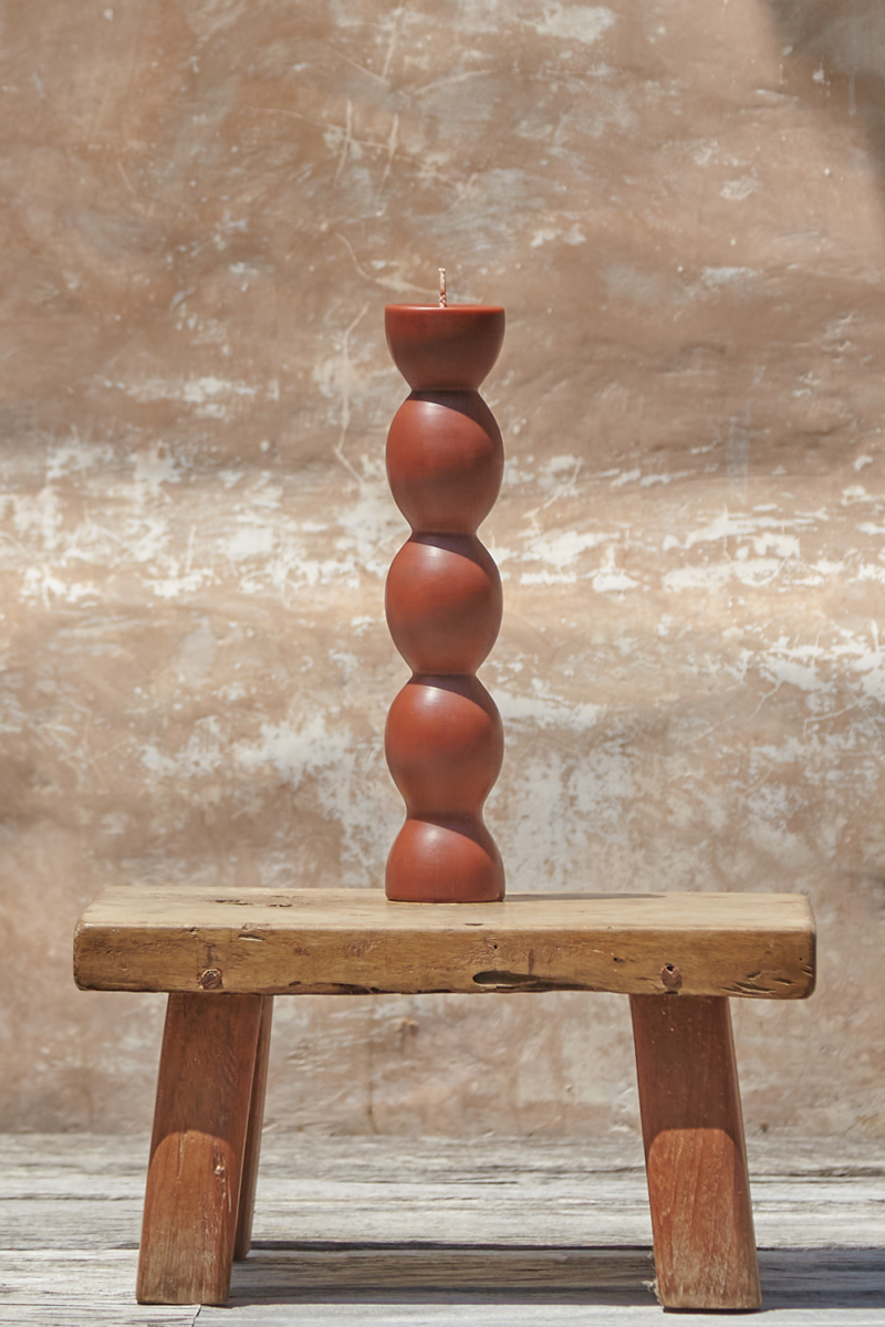 Bougie Summer In Lago Di Garda - orange - 30cm - Miss June Paris - 1