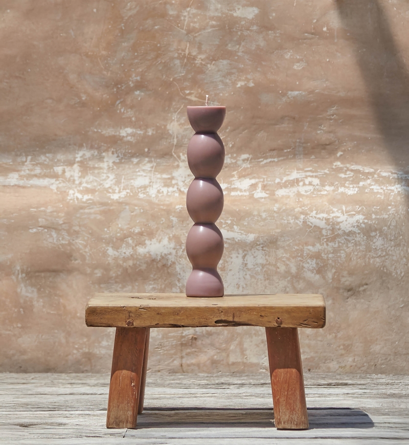 Candle Summer In Lago Di Garda - pink - 30cm - Miss June Paris - 1